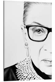 Aluminium print Ruth Bader Ginsburg