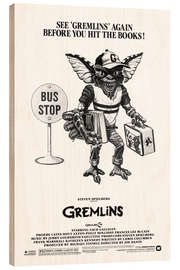 Wood print Gremlins - Summer Vacation