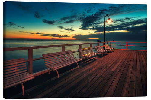 Canvas print Pier in Gdynia Orlowo, Poland