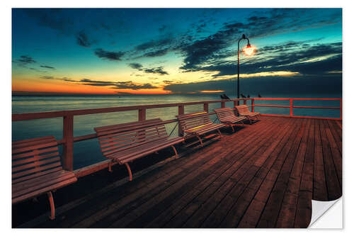 Naklejka na ścianę Pier in Gdynia Orlowo, Poland