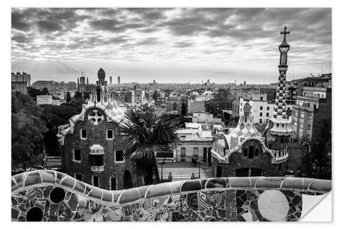 Naklejka na ścianę Parc Güell sunrise