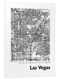 Foam board print Las Vegas city map