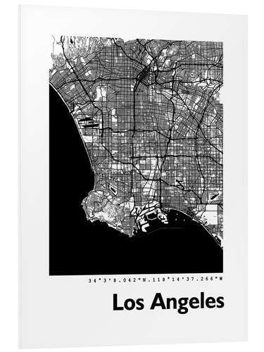 Tableau en PVC Plan de la ville de Los Angeles