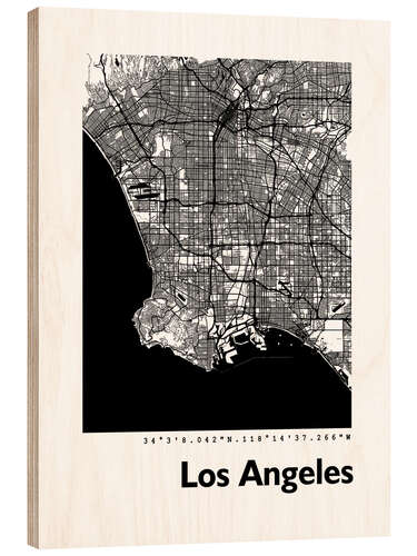 Puutaulu Los Angeles city map