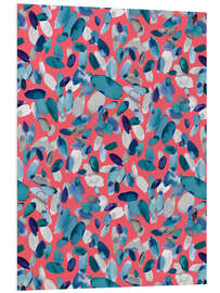 Foam board print Pattern in blue red