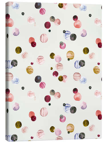Canvastavla Colourful pastel dots