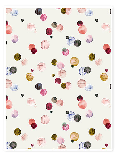 Poster Colourful pastel dots