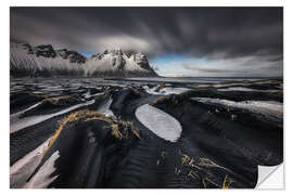 Naklejka na ścianę Stokksnes beach and Vestrahorn mountain - Iceland