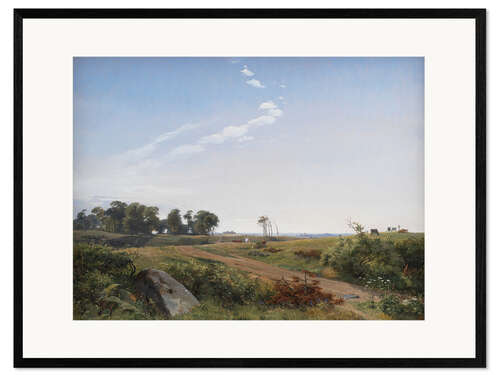 Ingelijste kunstdruk Seascape Open area in North Zealand