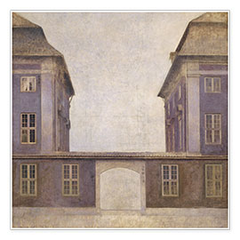 Plakat  The Buildings of the Asiatic Company, seen from St. Annæ Street, Copenhagen - Vilhelm Hammershøi