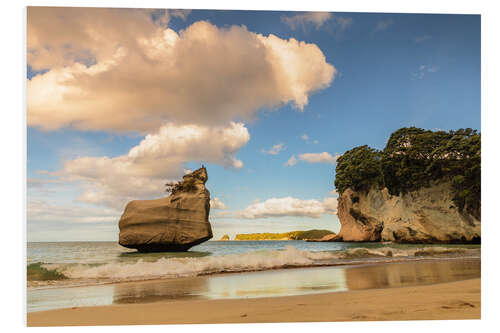 Foam board print Rocks in the sea, Coromandel, New Zealand