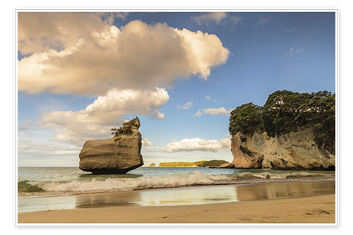 Plakat Rocks in the sea, Coromandel, New Zealand