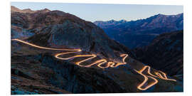 Foam board print Tremolastrasse on the Gotthard Pass in Switzerland