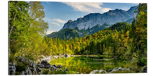 Gallery print The Frillensee near the Eibsee with the Zugspitze