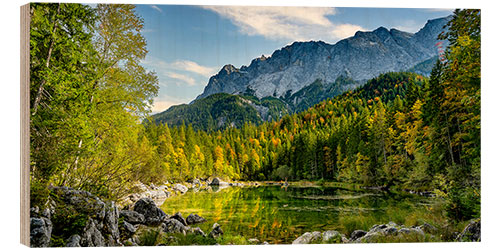 Obraz na drewnie The Frillensee near the Eibsee with the Zugspitze