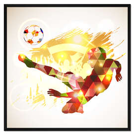 Gerahmter Kunstdruck Fußballspieler, Deluxe Version