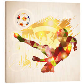 Quadro de madeira Soccer Player, Deluxe Version