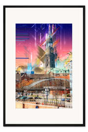 Gerahmter Kunstdruck Hauptkirche St. Michaelis Michel