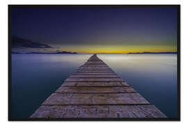 Gerahmter Kunstdruck Sonnenuntergang Mallorca Playa de Muro