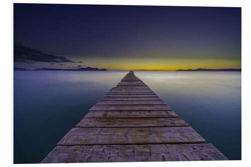 Foam board print Sunset Mallorca Playa de Muro