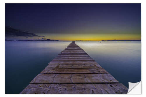 Självhäftande poster Sunset Mallorca Playa de Muro