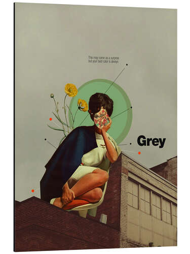 Aluminiumsbilde Grey