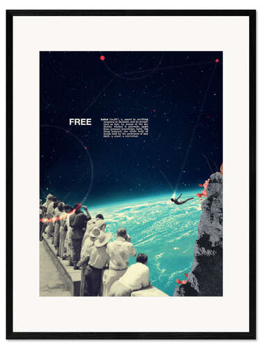 Ingelijste kunstdruk Free