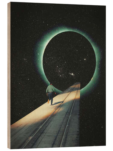 Hout print Escaping into the Void