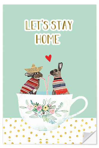 Wall sticker Let's stay home