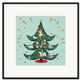 Plakat artystyczny premium w ramie Xmas Tree