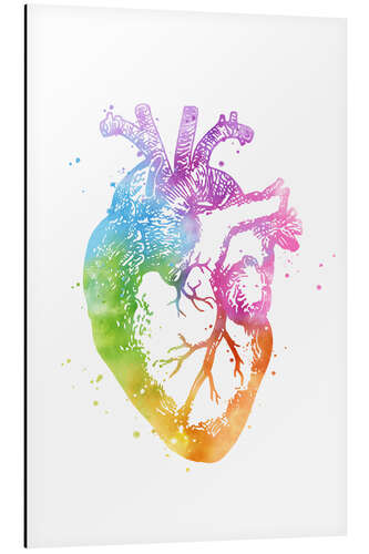 Aluminium print Rainbow Heart