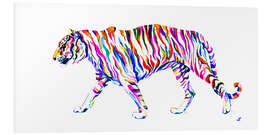 Foam board print Striding tiger