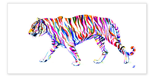 Poster Striding tiger