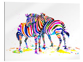 Gallery print Rainbow Zebras