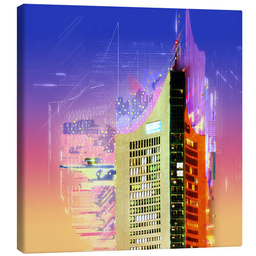 Canvas print City skyscraper, Leipzig