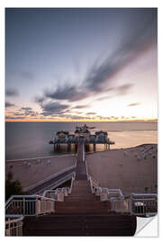 Naklejka na ścianę Sellin pier at sunrise