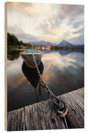 Wood print Idyll at the Hopfensee