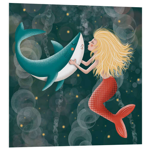 PVC-taulu Mermaid kisses shark