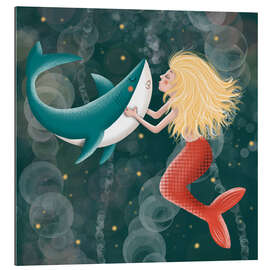 Gallery print Mermaid kisses shark