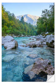 Selvklæbende plakat Soča River, Slovenia