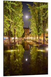 Aluminiumsbilde Reflecting moon in Parma, Italy