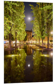 Foam board print Reflecting moon in Parma, Italy