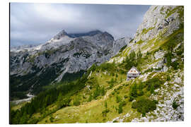 Print på aluminium Mountain hut at Triglav, Slovenia