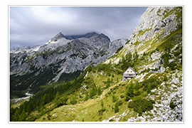 Wandbild  Berghütte am Triglav, Slowenien - Ulrich Beinert