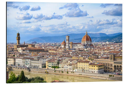 Tableau en aluminium Panorama de la ville de Florence