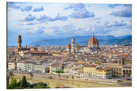 Aluminium print City panorama of Florence