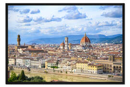 Gerahmter Kunstdruck Stadtpanorama Florenz