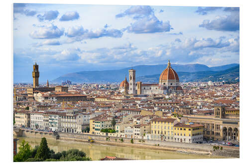 Foam board print City panorama of Florence