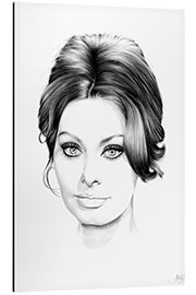 Tableau en aluminium Sophia Loren