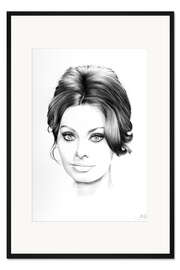 Gerahmter Kunstdruck Sophia Loren